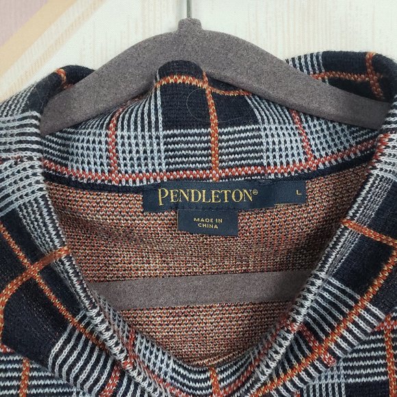 PENDLETON plaid merino wool 3/4 sleeve sweater - Picture 2 of 5